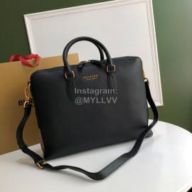 Burberry Black Leather Briefcase