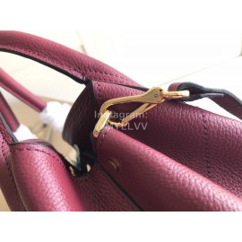 Burberry Purple Leather Messenger Bag