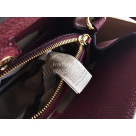Burberry Purple Leather Messenger Bag
