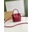 Burberry Soft Purplish Red Leather Drawstring Bucket Bag