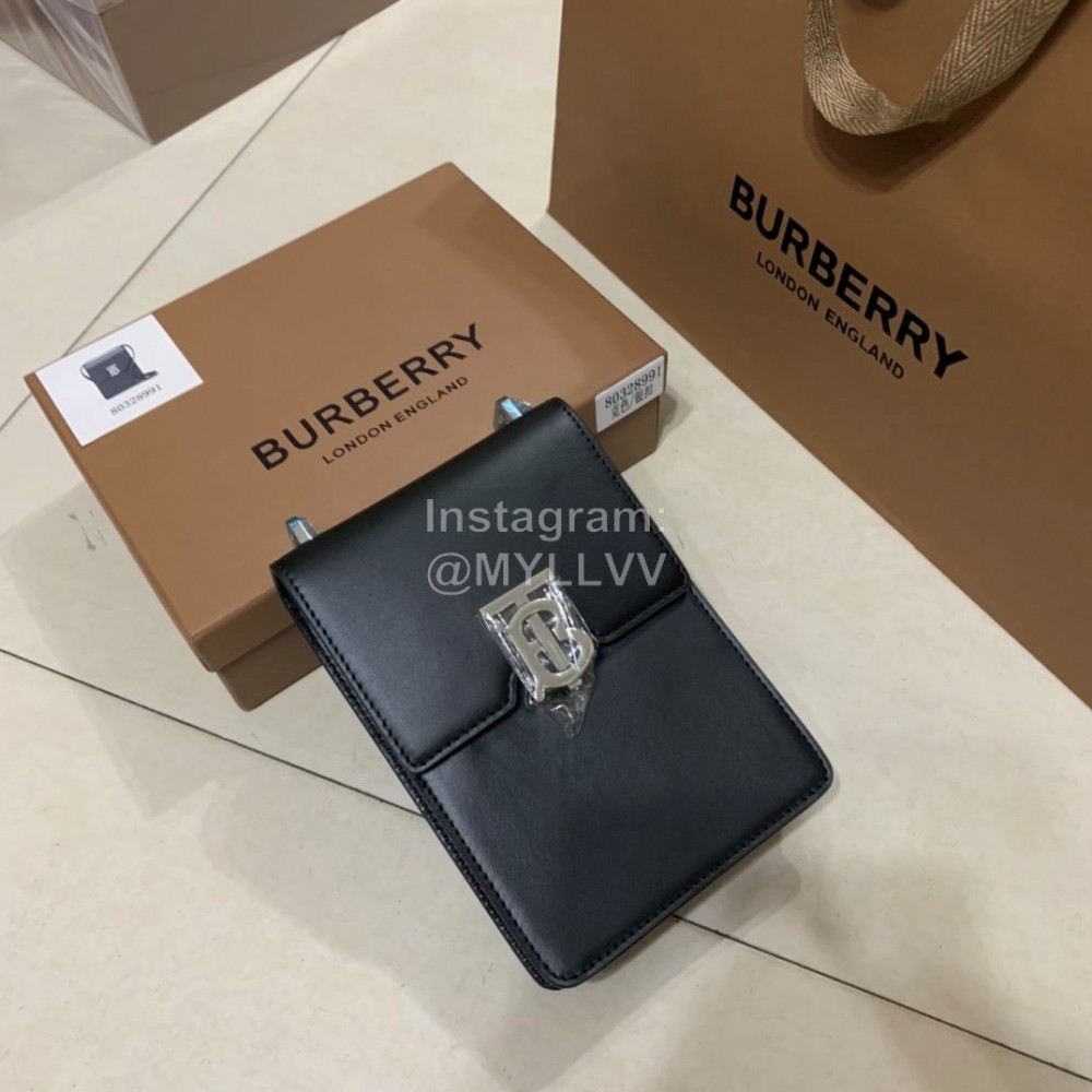 Burberry Black Leather Mini Crossbody Bag