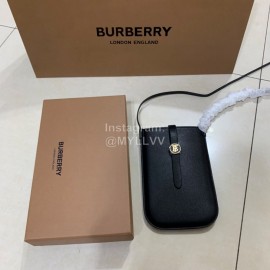 Burberry Simple Black Leather Card Bag