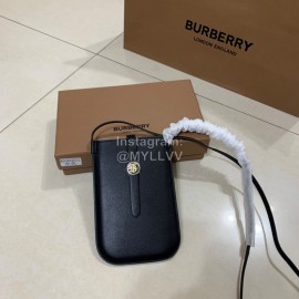 Burberry Simple Black Leather Card Bag