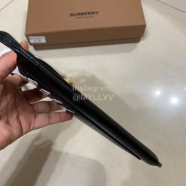 Burberry Simple Black Leather Card Bag