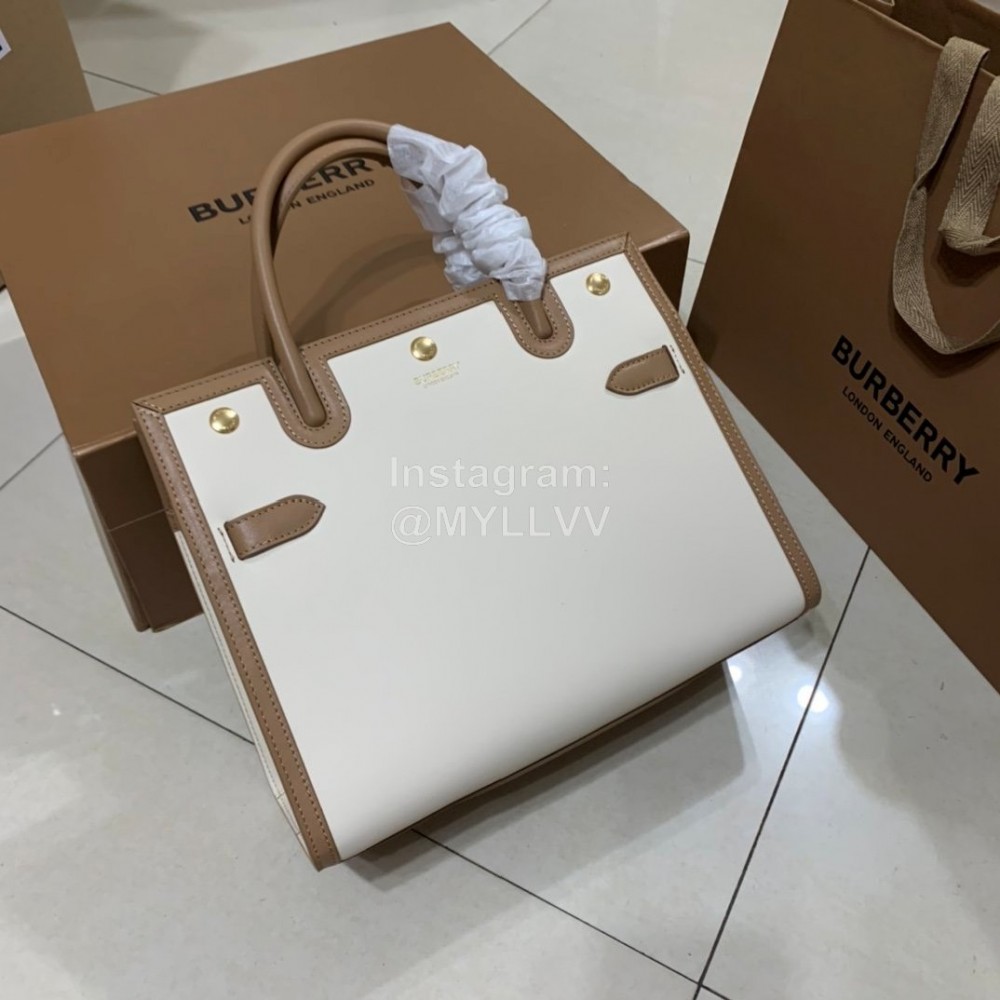 Burberry Fashion White Handbag For Women