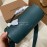 Burberry Green Leather Cylinder Messenger Bag