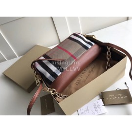 Burberry Fashion Plaid Handbag Chain Bag