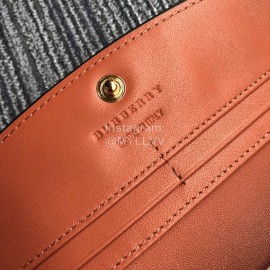 Burberry Fashion Orange Flip Long Wallet