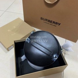 Burberry Black Leather Waffle Messenger Bag