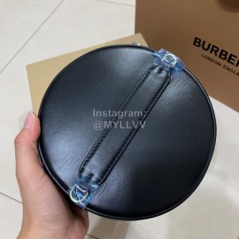 Burberry Black Leather Waffle Messenger Bag
