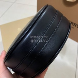 Burberry Black Leather Waffle Messenger Bag