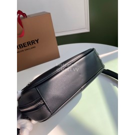 Burberry Black Printed Messenger Bag For Men
