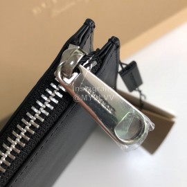 Burberry Printed Leather Zipper Handbag