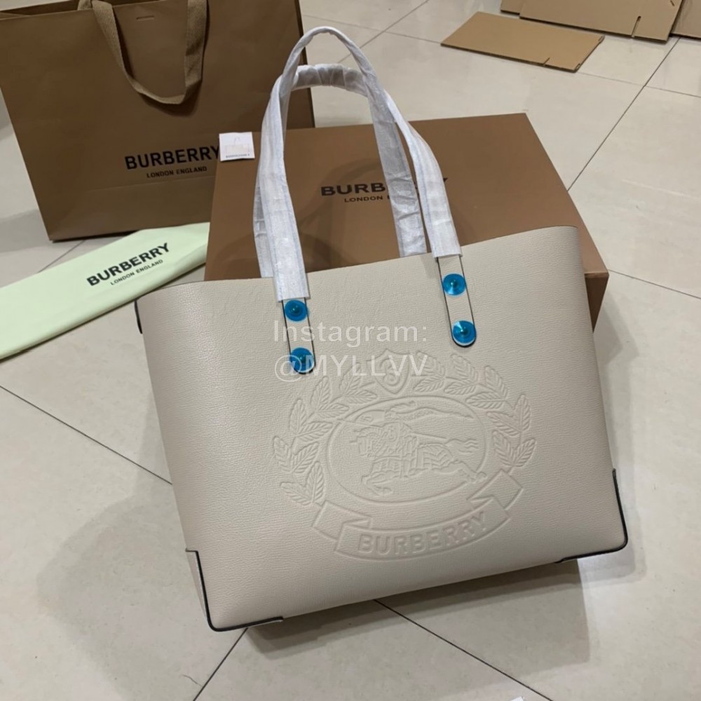 Burberry Exquisite Embossed Tote Bag White