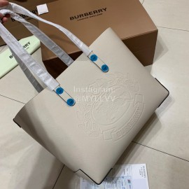 Burberry Exquisite Embossed Tote Bag White