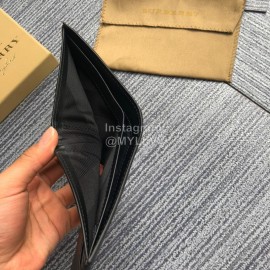 Burberry Black Palm Leather Two Fold Short Wallet