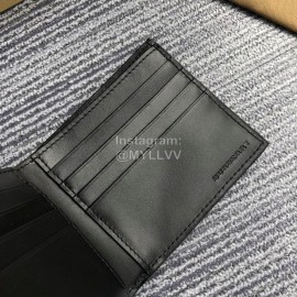Burberry Black Palm Leather Two Fold Short Wallet