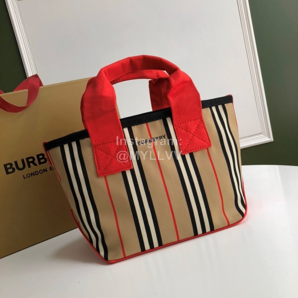 Burberry Red New Cotton Tote Bag