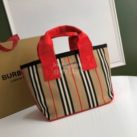 Burberry Red New Cotton Tote Bag