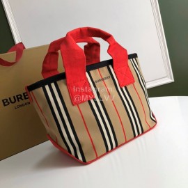 Burberry Red New Cotton Tote Bag