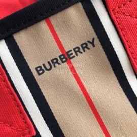Burberry Red New Cotton Tote Bag