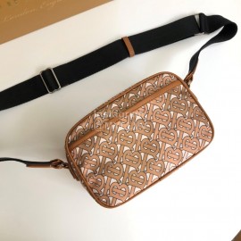 Burberry Orange Nylon Printed Messenger Bag