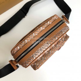 Burberry Orange Nylon Printed Messenger Bag