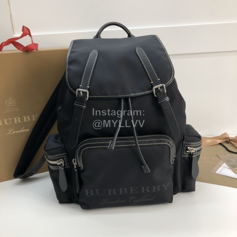 Burberry Black Canvas Military Backpack
