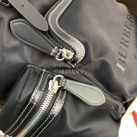 Burberry Black Canvas Military Backpack