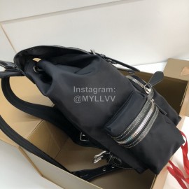 Burberry Black Canvas Military Backpack
