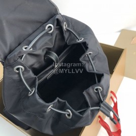 Burberry Black Canvas Military Backpack
