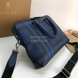 Burberry Blue Stripe Briefcase For Men