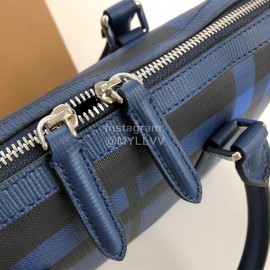 Burberry Blue Stripe Briefcase For Men