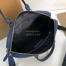 Burberry Blue Stripe Briefcase For Men
