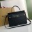 Burberry Black Leather Satchel Handbag