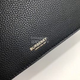 Burberry Black Leather Satchel Handbag