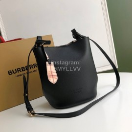 Burberry Black Leather Bucket Bag