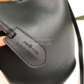 Burberry Black Leather Bucket Bag