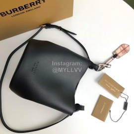 Burberry Black Leather Bucket Bag