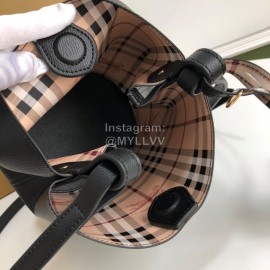 Burberry Black Leather Bucket Bag