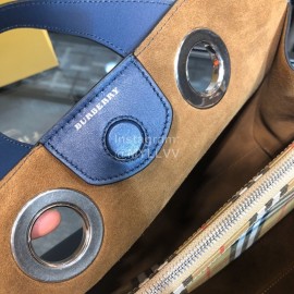 Burberry New Embossed Blue Tote Bag