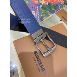 Burberry Blue Leather Silver Needle Buckle 35mm Belts