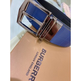 Burberry Blue Leather Silver Needle Buckle 35mm Belts