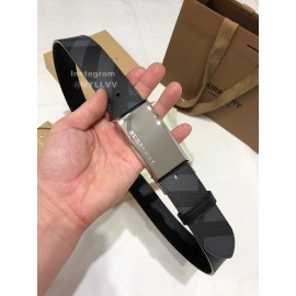 Burberry Fashion Black Leather Buckle 35mm Belts