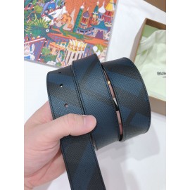 Burberry Fashion Black Leather Gold Buckle 35mm Belts