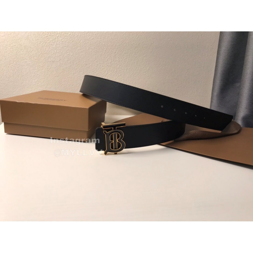 Burberry Black Calf Buckle 40mm New Belts 