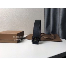 Burberry Black Calf Buckle 40mm New Belts 