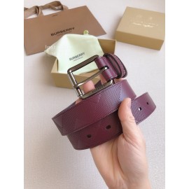 Burberry Purple Leather Needle Buckle 35mm Belts