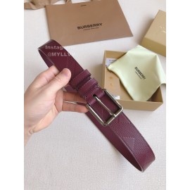 Burberry Purple Leather Needle Buckle 35mm Belts