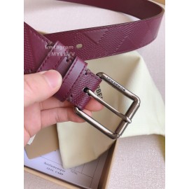 Burberry Purple Leather Needle Buckle 35mm Belts